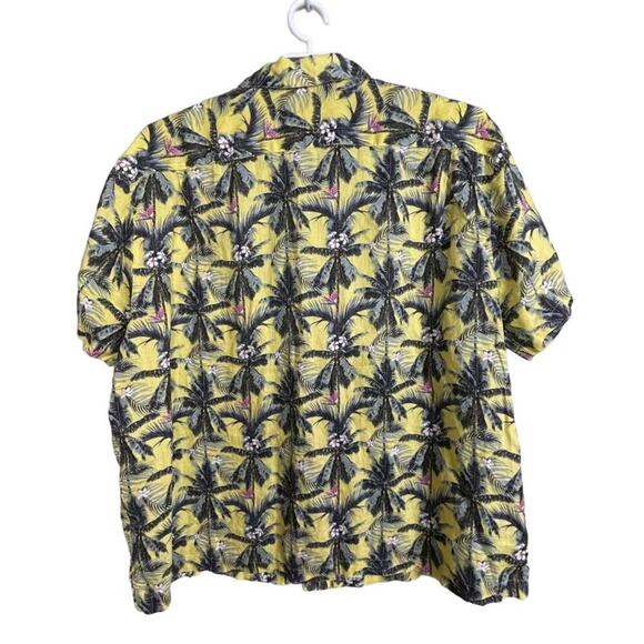 Cremieux Classics Aloha Linen Men's Size XXL Yellow Green Palm Trees‎ - Picture 7 of 8